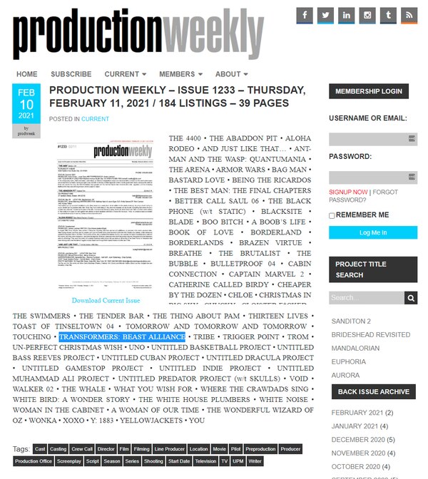 Production Weekly Confirms Transformers Beast Alliance Title (1 of 1)